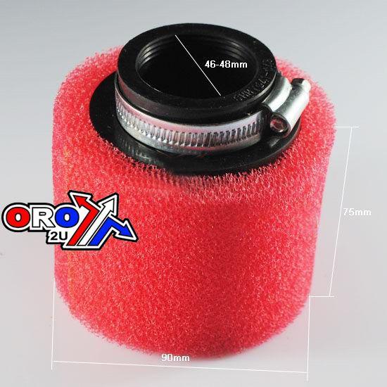 AIR FILTER UNIVERSAL 44 - 48 RED thumbnail 2