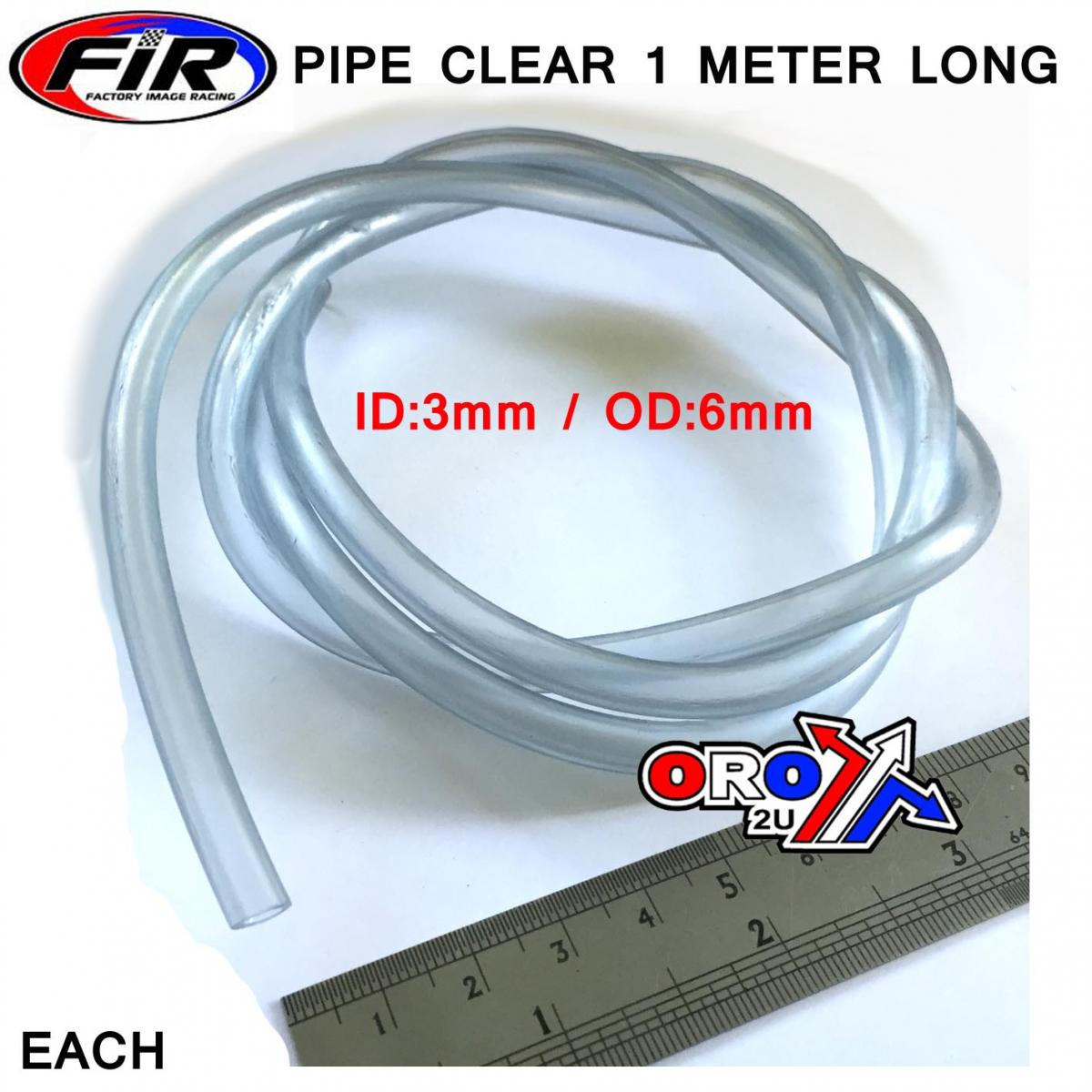 FUEL PIPE LINE 3mm CLEAR 1m LENGTH image 1