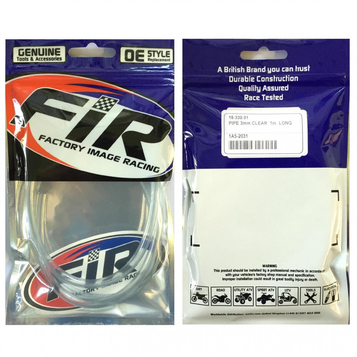 FUEL PIPE LINE 3mm CLEAR 1m LENGTH thumbnail 2
