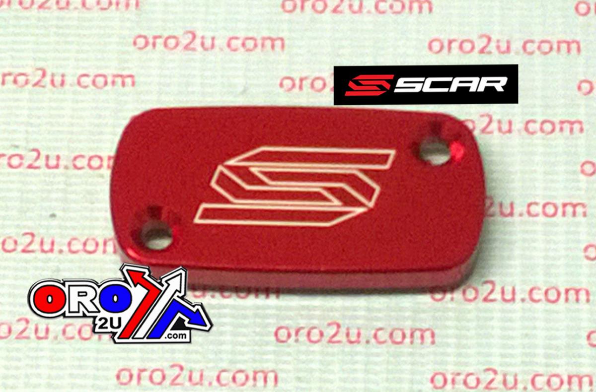 FRONT BRAKE RESERVOIR COVER RED 96-26 BETA HONDA KAWASAKI RR RX XTRAINER CR CRF XR KX SCAR 2801 thumbnail 2
