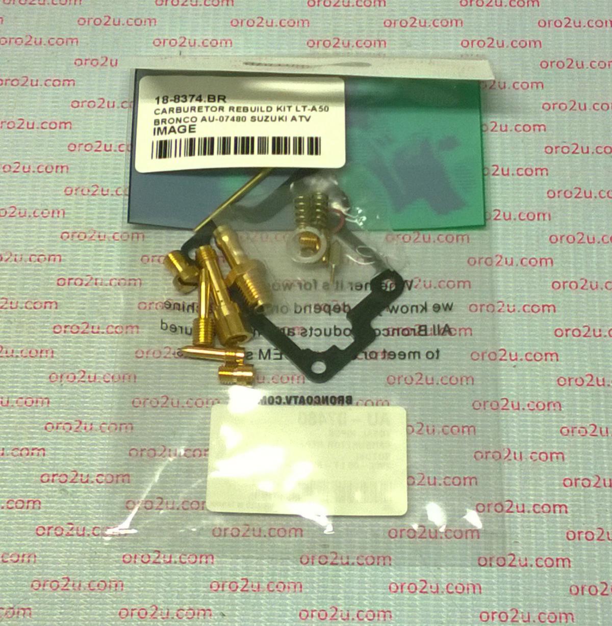 CARBURETOR REBUILD KIT LT-A50, BRONCO AU-07480 SUZUKI ATV thumbnail 2