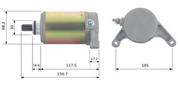 STARTER MOTOR YFM350/400, ARROWHEAD SMU0065 YAMAHA thumbnail 2