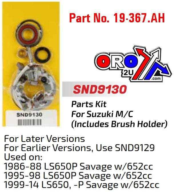 STARTER MOTOR REPAIR KIT, SUZUKI LS650 86-14 SND9130, ARROWHEAD SND9130 thumbnail 2