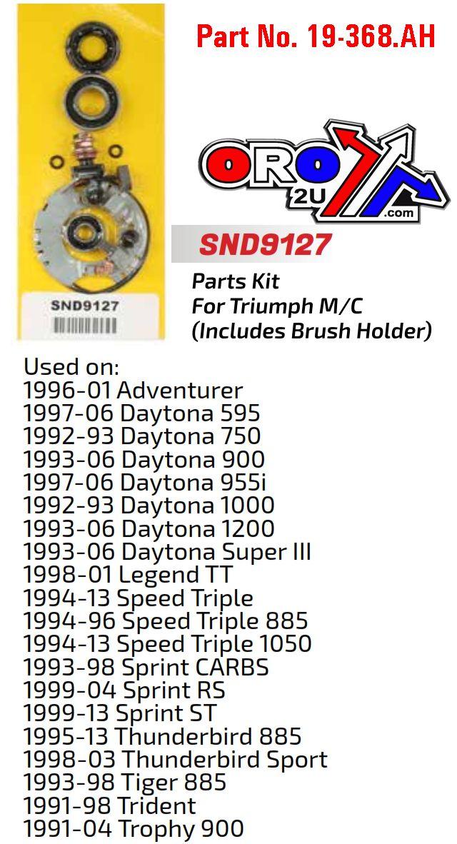 STARTER MOTOR REPAIR KIT, TRIUMPH 91-13 SND9127, ARROWHEAD SND9127 thumbnail 2