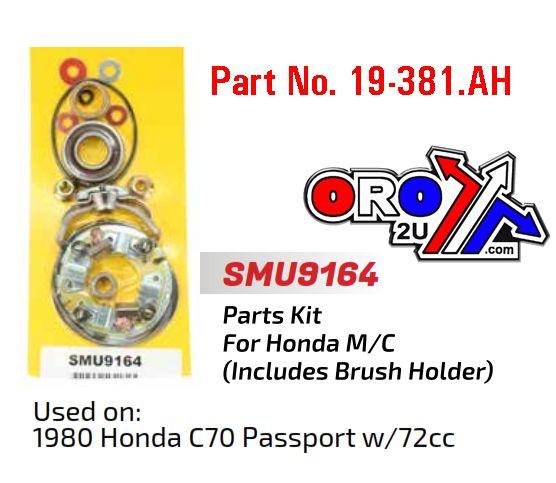 STARTER MOTOR REPAIR KIT, HONDA C70 1980 SMU9164, ARROWHEAD thumbnail 2