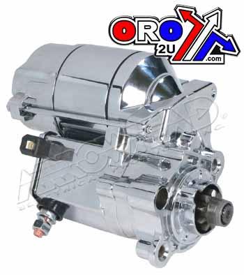 STARTER MOTOR HARLEY DAVIDSON, SHD0004-C, CHROME FINISH 1.4Kw image 1