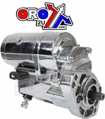 STARTER MOTOR HARLEY DAVIDSON, SHD0009-C, CHROME 18 SPLINES image 1