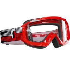 SCOTT HUSTLE GOGGLES CLEAR LENS, RED/WHITE, SC091602 image 1