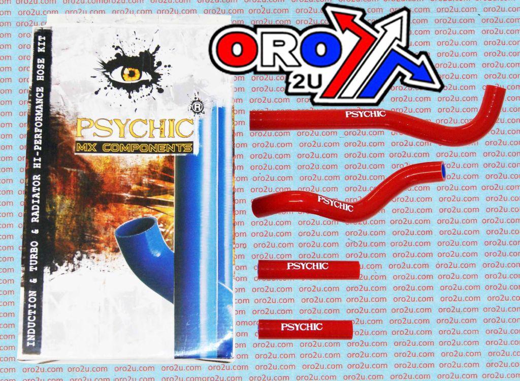HOSE KIT 4pcs 07-26 HONDA CRF150 RED SILICONE RADIATOR HOSE 19063-KSE-000 19061-KSE-000 PSYCHIC MX-10028RD image 1
