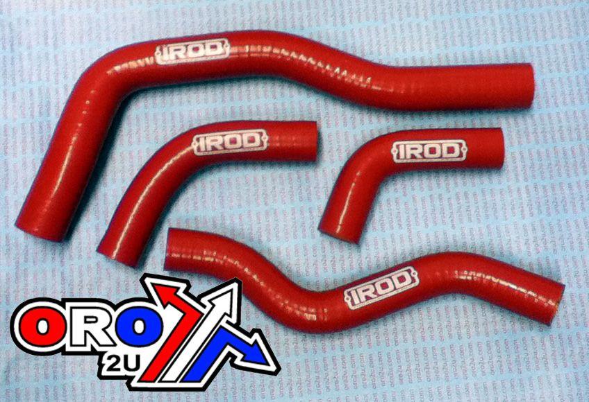 HOSE KIT 4pcs 05-17 CRF450X HONDA, RED SILICONE RADIATOR IROD 010011 image 1
