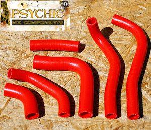 HOSE KIT 6pcs 02-04 CRF450R RED, SILICONE RADIATOR HONDA, PSYCHIC MX-10025RD image 1