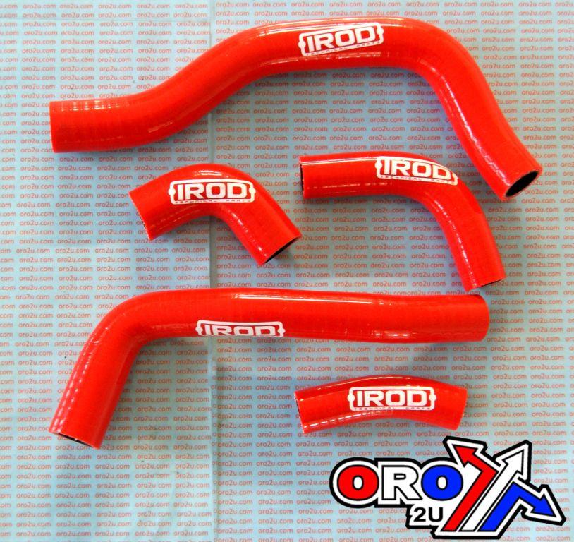 HOSE KIT 5pcs 06-08 CRF450R RED, SILICONE RADIATOR HONDA, IROD 010009 image 1