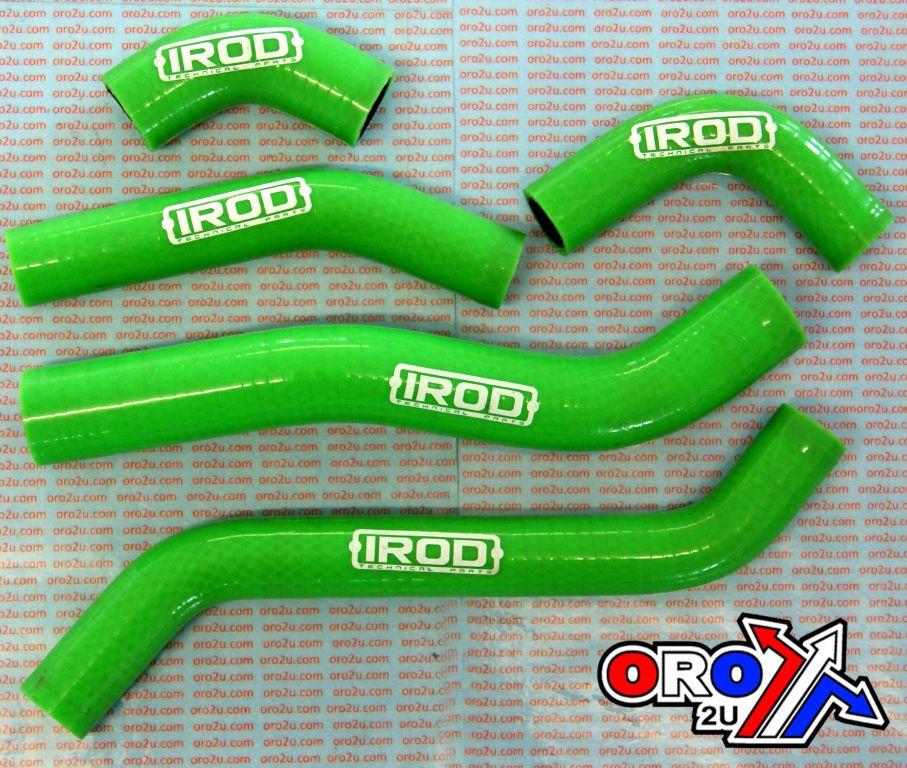 HOSE KIT 5pcs KX450F 06-08 GREEN, SILICONE RADIATORCOOLING, IROD 010023 image 1