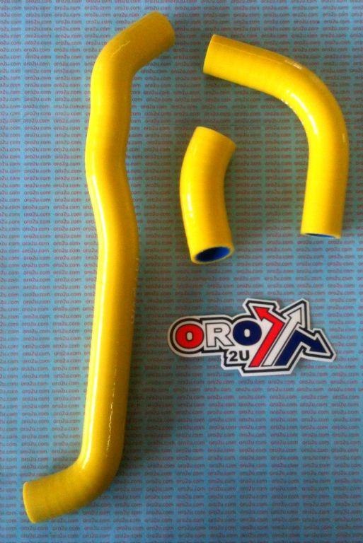 HOSE KIT 3pcs 00-16 DRZ400 YELLOW SILICONE RADIATOR HOSE image 1
