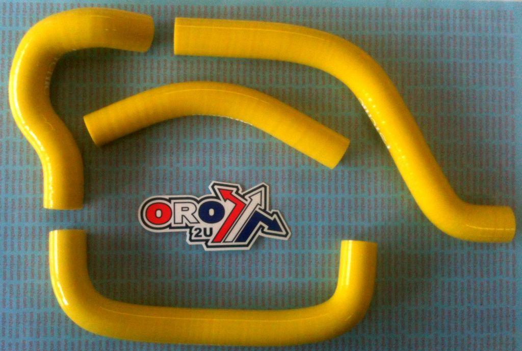 HOSE KIT 4pcs 05-06 RMZ450 YELLOW, Silicone RADIATOR PIPE SET image 1