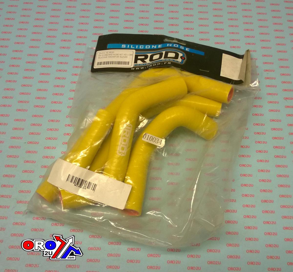 HOSE KIT 5pcs 08-17 RMZ450 YELLOW, SILICONE RADIATOR SUZUKI, IROD 010034 thumbnail 2