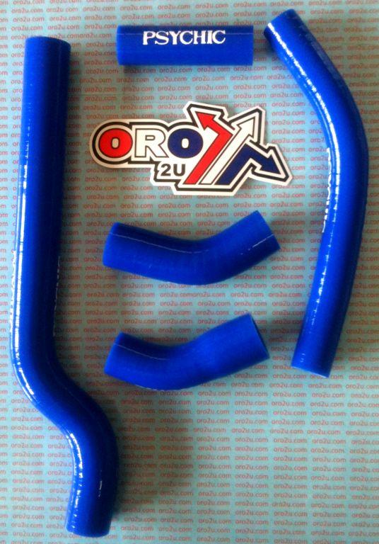HOSE KIT 5pcs 06 YZF250, WRF250 07-09, SILICONE RADIATOR YAMAHA, PSYCHIC MX-10036 BLUE image 1