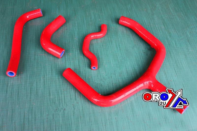 HOSE Y KIT 4pcs 09-14 KXF250 RED SILICONE RADIATOR COOLING image 1