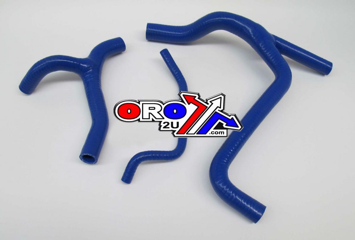 HOSE Y KIT 3pcs 09-14 KXF450 BLUE SILICONE RADIATOR Y SET image 1
