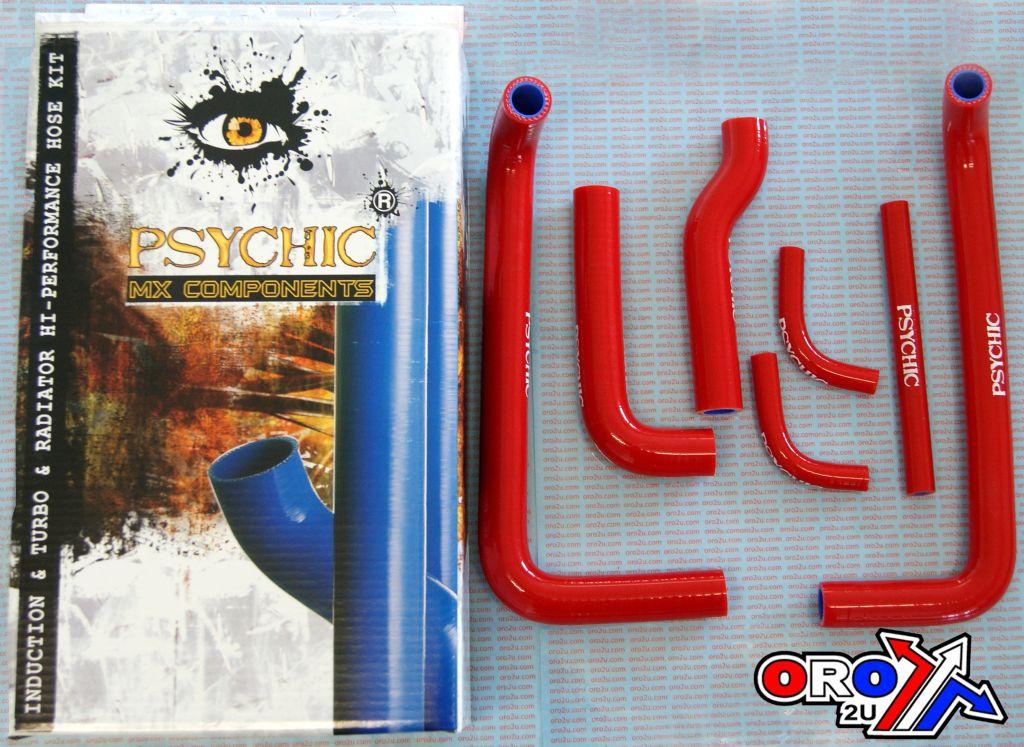 HOSE KIT 7pcs GAS GAS 2 STOKE RED, PSYCHIC MX-10044RD SILICONE, RADIATOR HOSE 125/200/250/300 image 1