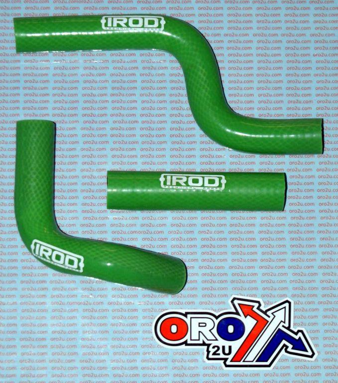 HOSE KIT 3pcs KX85 100 98-13 GREEN, SILICONE RADIATOR KAWASAKI, IROD 010015 image 1