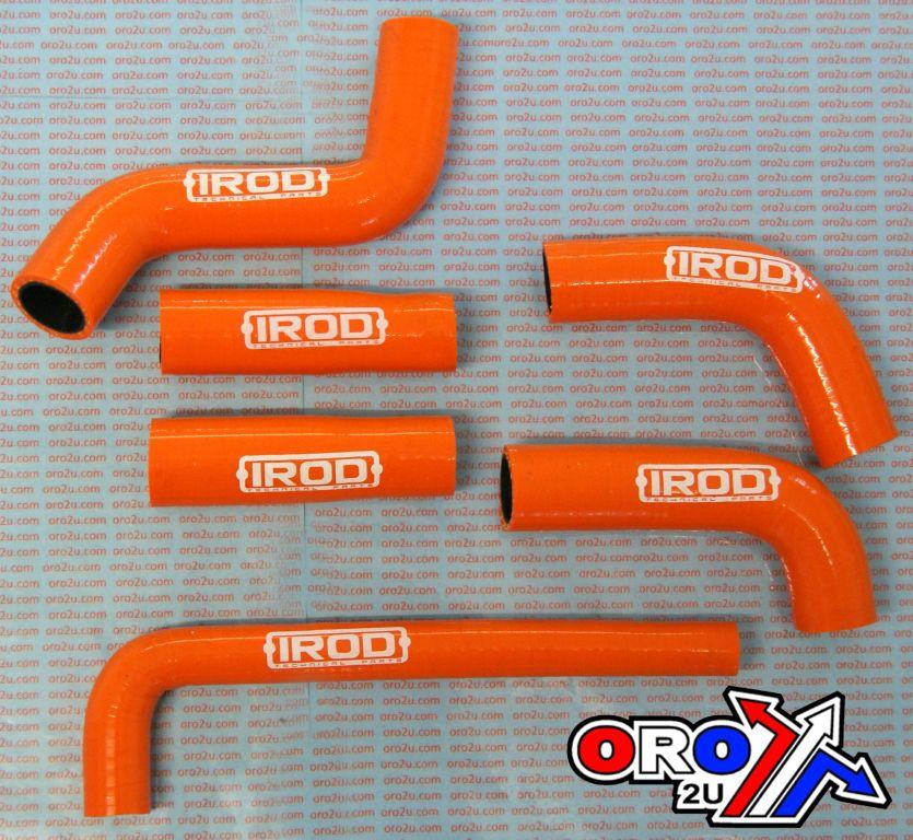 HOSE SET 6pcs EXC450-525 ORANGE, SILICONE RADIATOR 04-07 KTM, IROD 010041 image 1