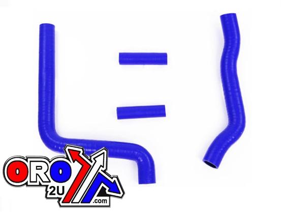 HOSE KIT 4pcs KX250 05-08 KAWASAKI, SILICONE RADIATOR COOLING BLUE image 1