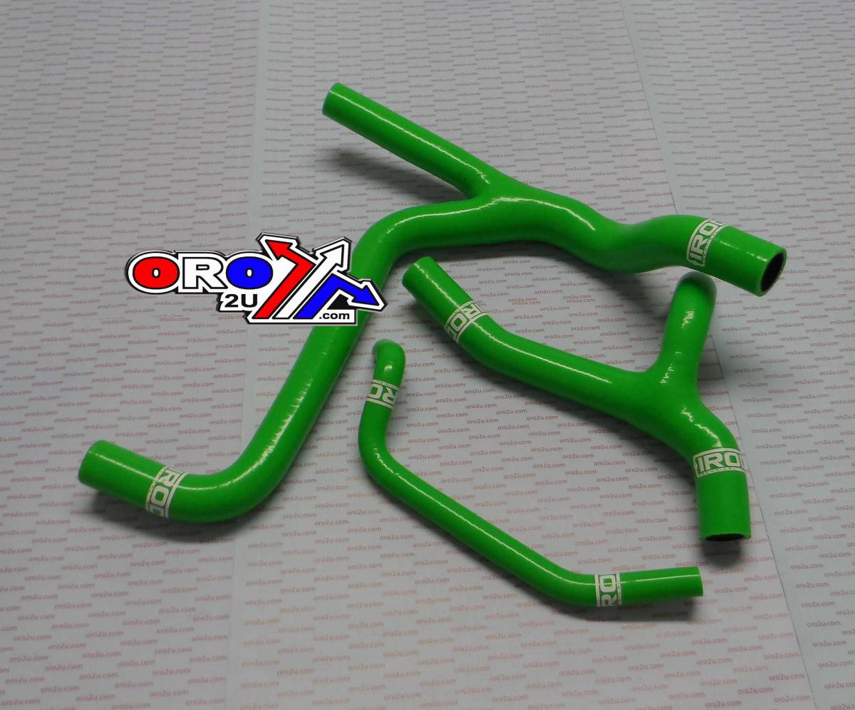 HOSE Y KIT 3pcs KFX450 08-13 KAWASAKI, SILICONE RADIATOR GREEN ATV, IROD 010522 image 1