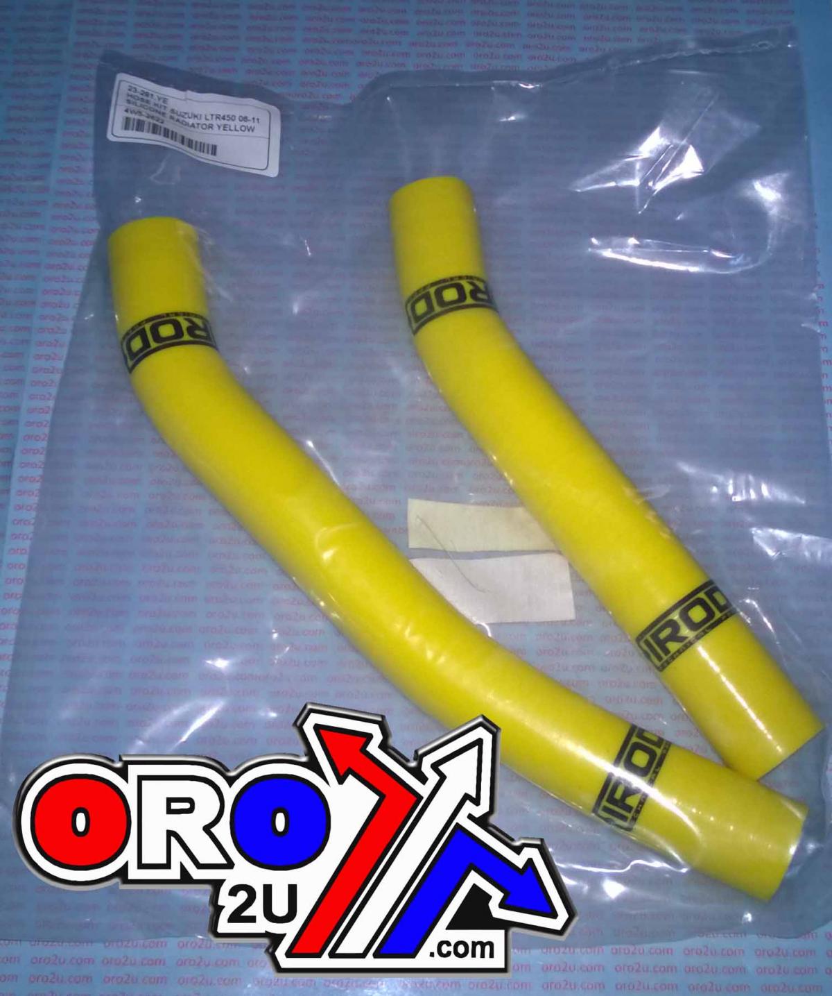 HOSE KIT 2pcs SUZUKI LTR450 06-11 LT-R450, SILICONE RADIATOR YELLOW, 121411532, 010512