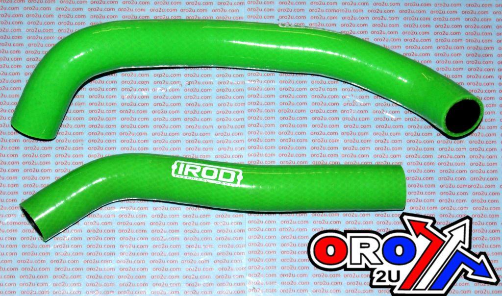 HOSE KIT 2pcs KFX400 03-07 KAWASAKI, SILICONE RADIATOR GREEN ATV, IROD 010505 image 1