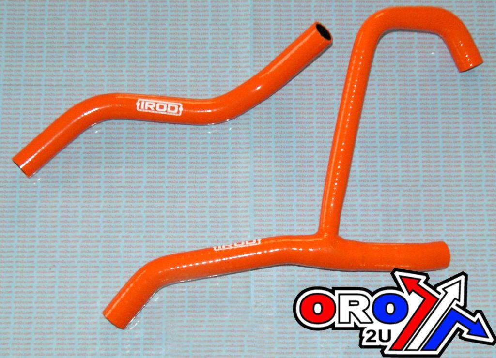 HOSE KIT Y KTM 2pcs XC450 520 08-11, SILICONE RADIATOR ORANGE ATV, IROD 010508 image 1
