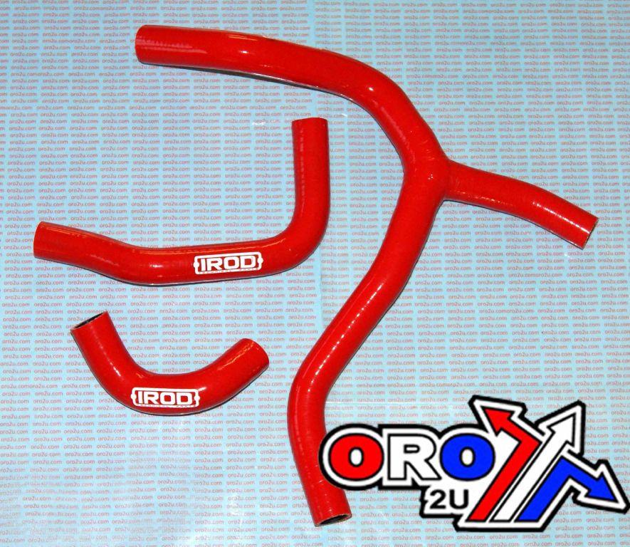 HOSE Y KIT 3pcs CRF450R 13-14 RED, SILICONE RADIATOR RED, IROD 010066 image 1