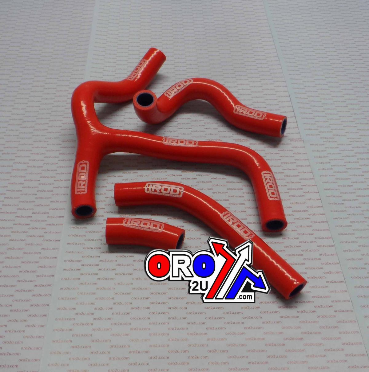 HOSE Y KIT 4pcs CRF450R 2015-16 RED, SILICONE RADIATOR RED, IROD image 1