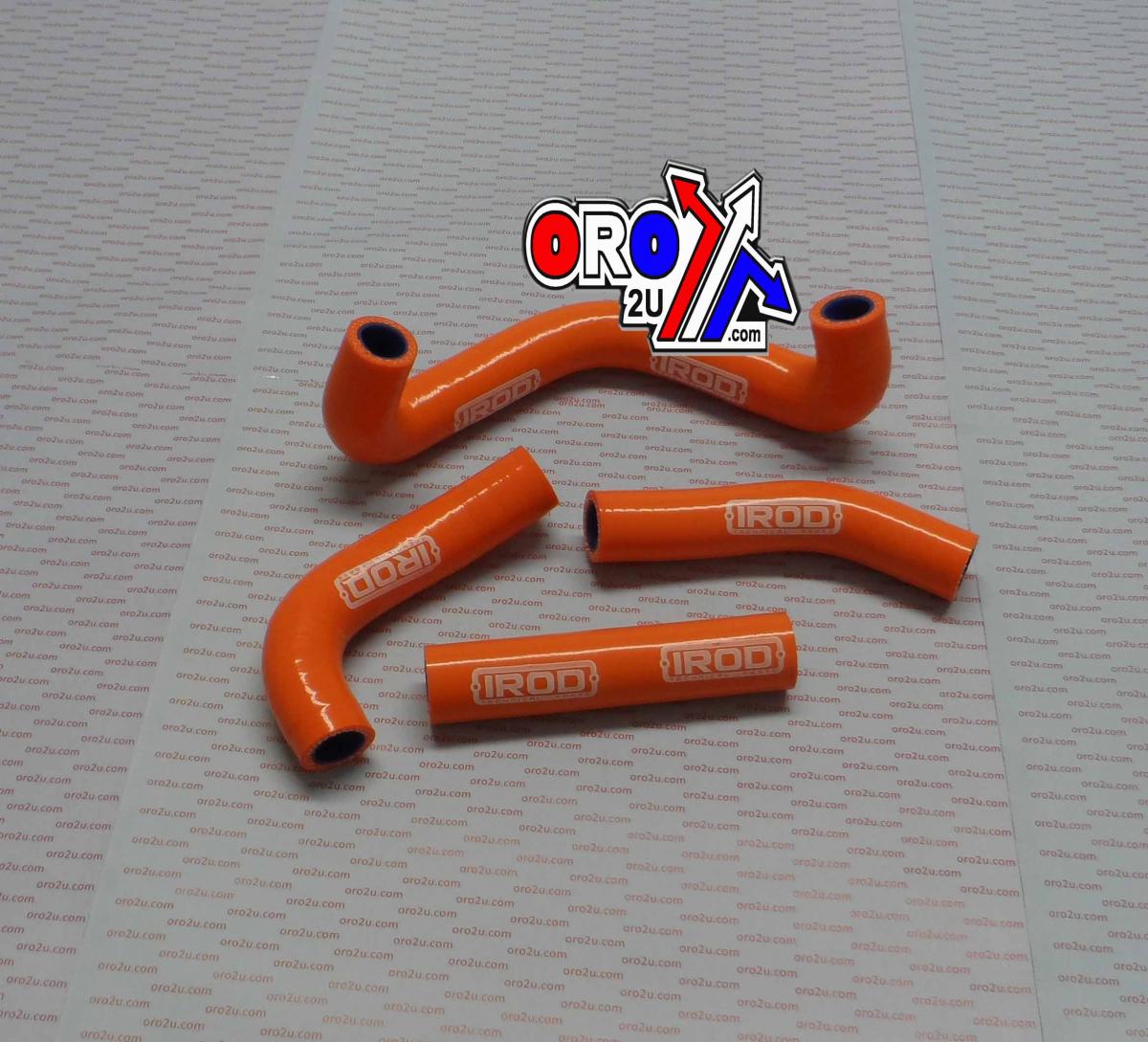 HOSE KIT 4pcs KTM SX50 2009-12, SILICONE RADIATOR ORANGE, IROD 010064 image 1