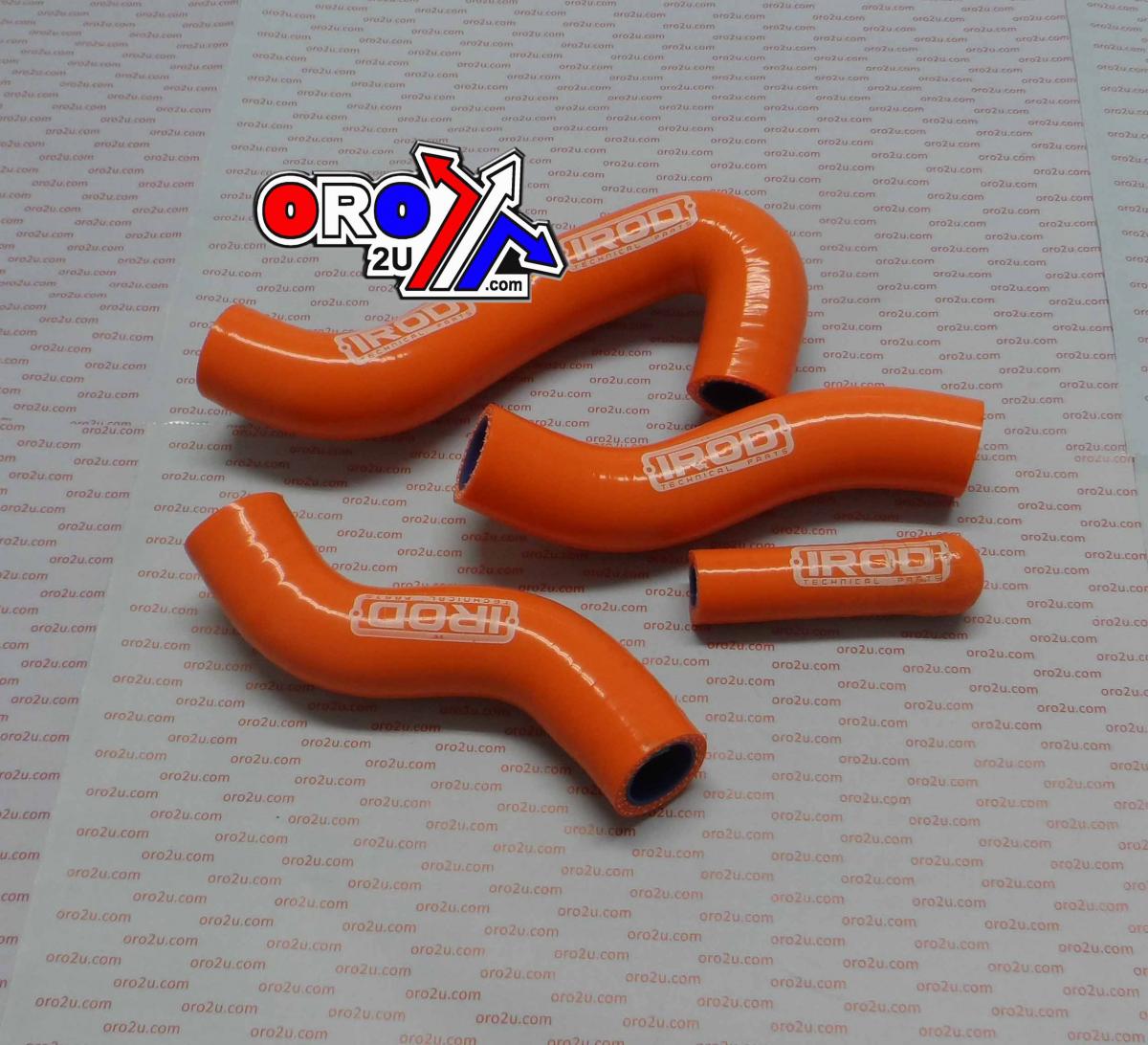 HOSE KIT 4pcs KTM EXC450 EXC500 12-13, SILICONE RADIATOR ORANGE, IROD 010075 image 1
