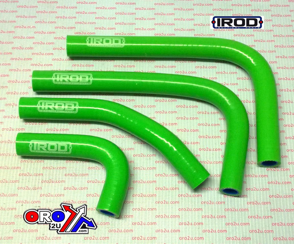 HOSE KIT 4pcs KX250F KAWASAKI KXF250 2017, SILICONE RADIATOR GREEN, IROD 010102