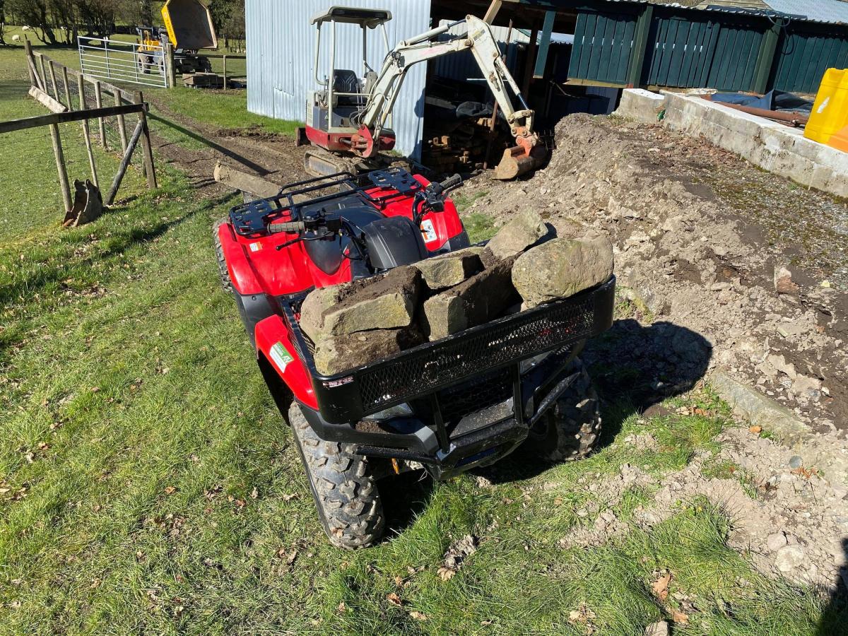 ATV STEEL CARGO RACK / WIRE BASKET, REAR DROP 105x73cm, ((fitting kit not included)) thumbnail 6