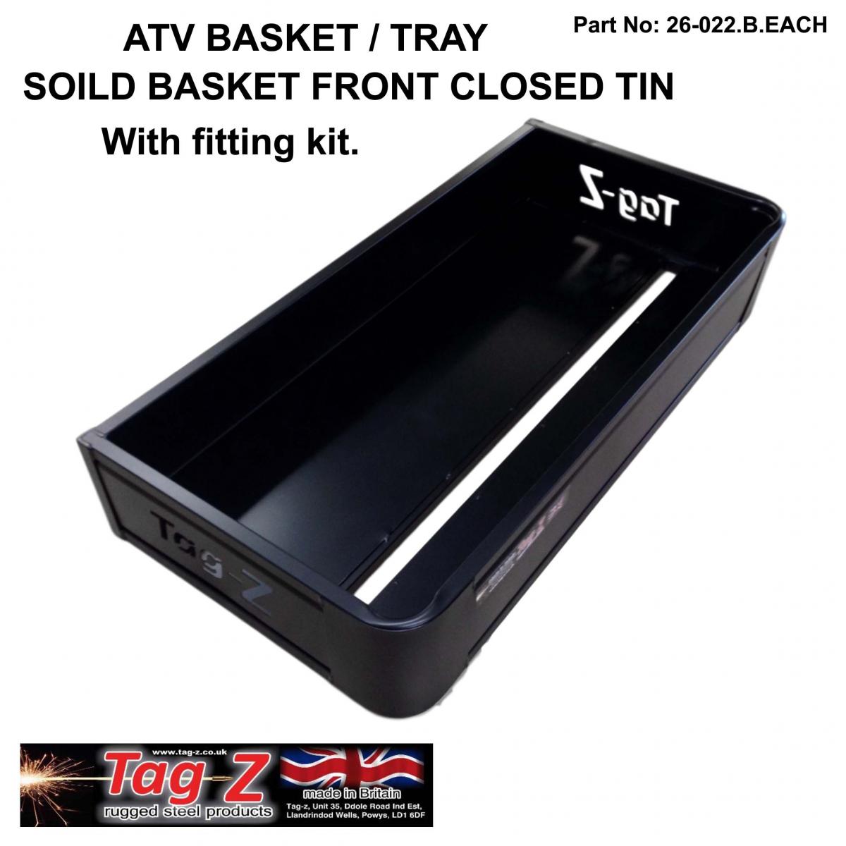 ATV STEEL CARGO RACK / SOLID BASKET, SIZE: 91x44x16cm TAG-Z, WITH FITTING KIT thumbnail 3