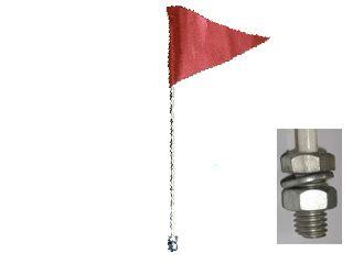 QUICK WHIP WHITE POLE WITH ORANGE FLAG - BEACH RACING BUGGY ATV UTV thumbnail 3
