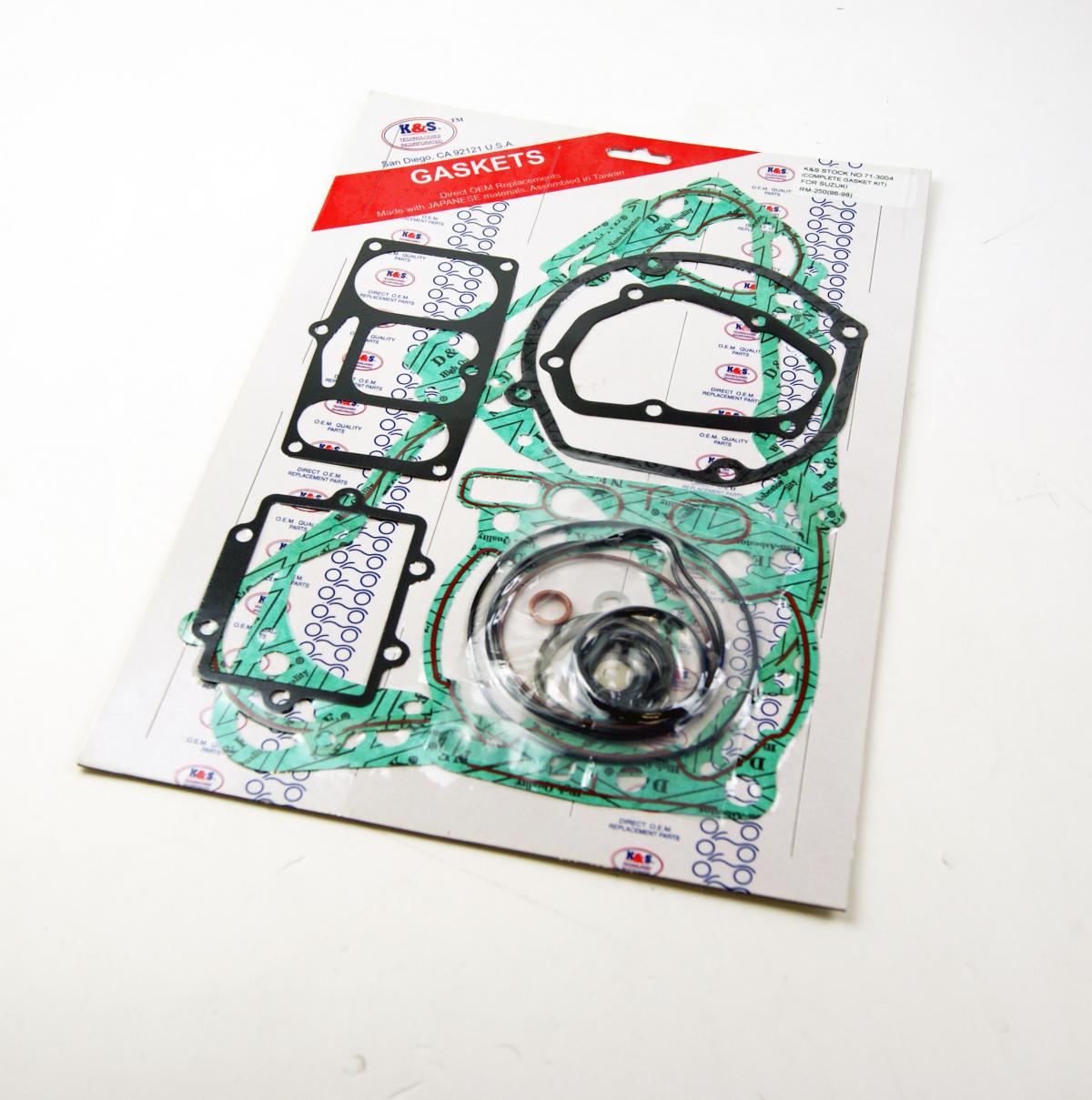 GASKET FULL SET 96-98 RM250, K&S 71-3004 COMPLETE SUZUKI image 1