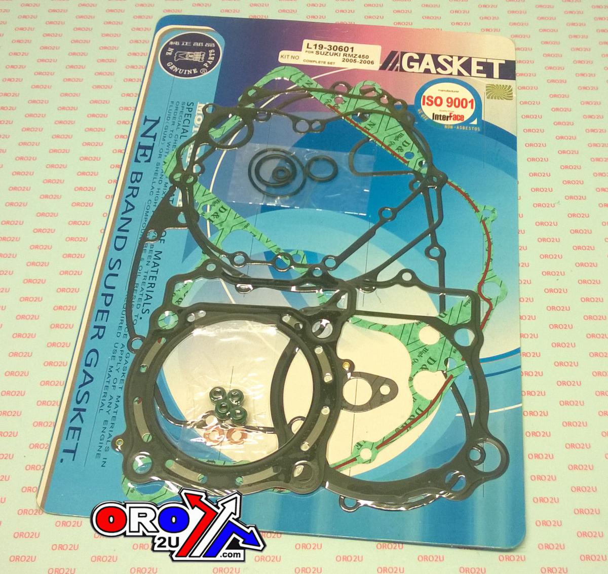 GASKET FULL SET 05-06 RMZ450, Note. No rocker rubber seal. image 1