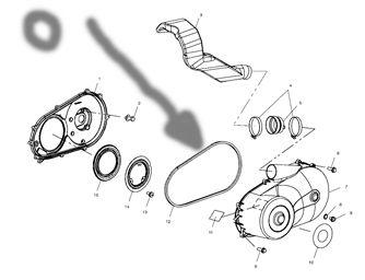 O-RING CLUTCH COVER ATV thumbnail 2