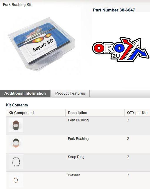FORK BUSHING KIT 93-22 YAM YZ60/80/85, ALLBALLS 38-6047 DIRT thumbnail 3