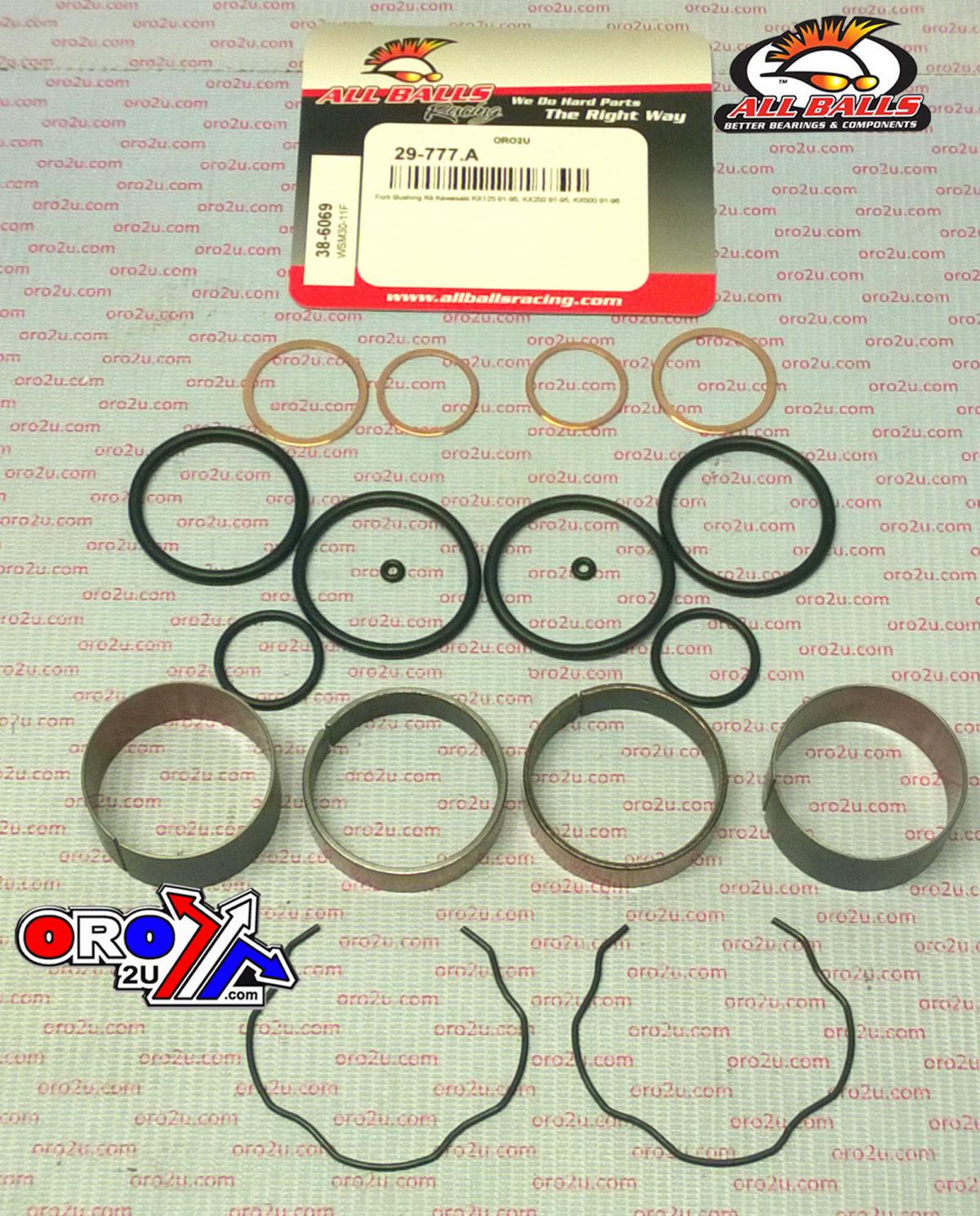 FORK BUSHING KIT 91-96 KAW KX125/250/500, ALLBALLS 38-6069 DIRT thumbnail 2
