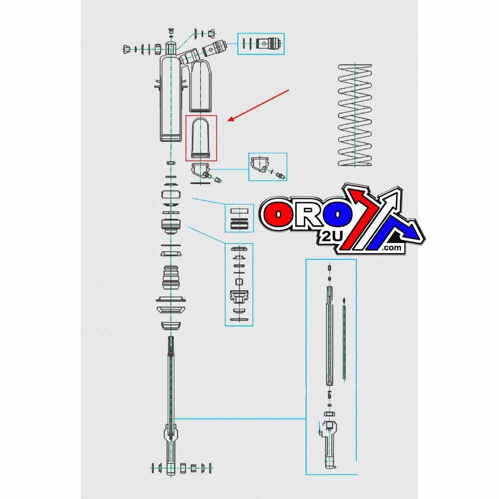 KYB BLADDER D46 x L103mm SHOCK, 120104600201, 501.09919 thumbnail 2
