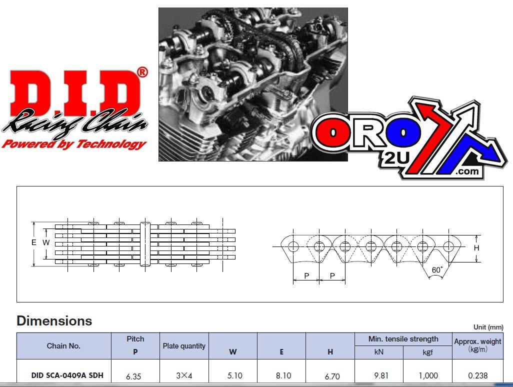 CAM CHAIN SCA-0409A 158L DID, DID-C-SCA0409A158, DIDCSCA0409A158, 3116701 30-405.DID thumbnail 3