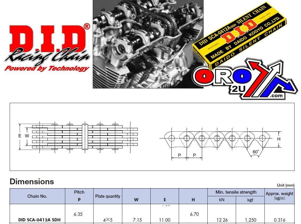 CAM CHAIN SCA-0412A 144L DID, DID-C-SCA0412A144, 30-592.DID, DIDCSCA0412A144 thumbnail 3