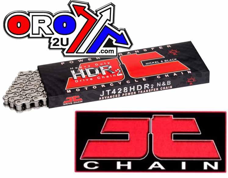 DRIVE CHAIN HEAVY DUTY 428HDR 134L NICKEL-BLACK JTC428HDRNB134SL thumbnail 5
