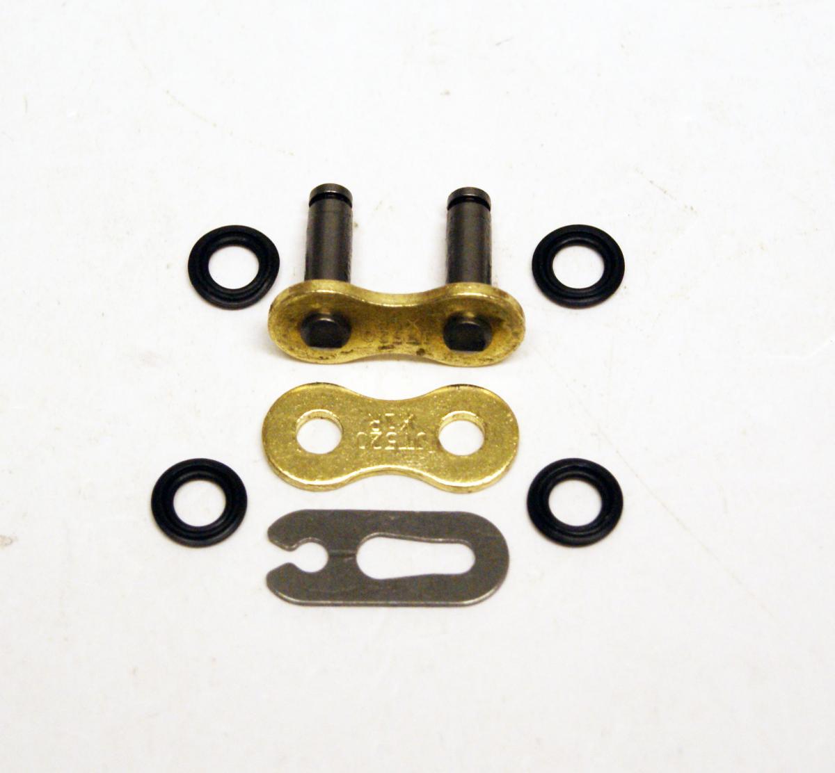 DRIVE CHAIN SPRING LINK X-RING 520X1R GOLD-BLACK JTCL520X1RGBS