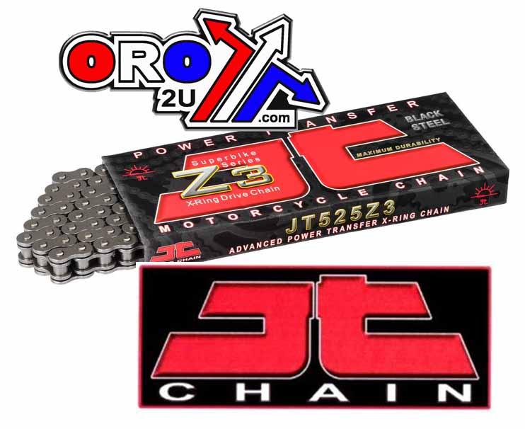 DRIVE CHAIN SUPER HEAVY DUTY X-RING 525Z3 110L BLACK JTC525Z3110RL thumbnail 3